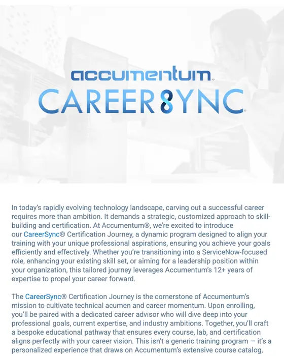Accumentum promotional email