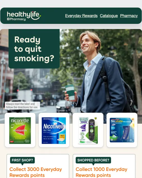 Healthylife promotional email