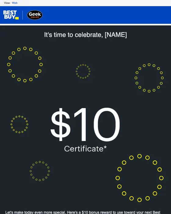 Best Buy discount offer email