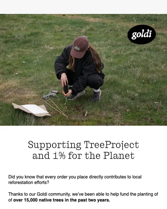 Goldi thank you email