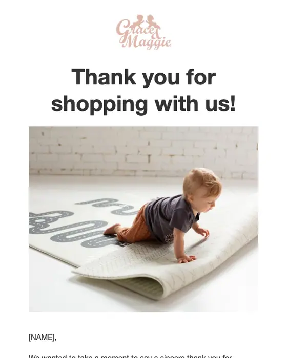 Grace & Maggie thank you email