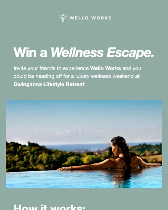 Wello Works referral email