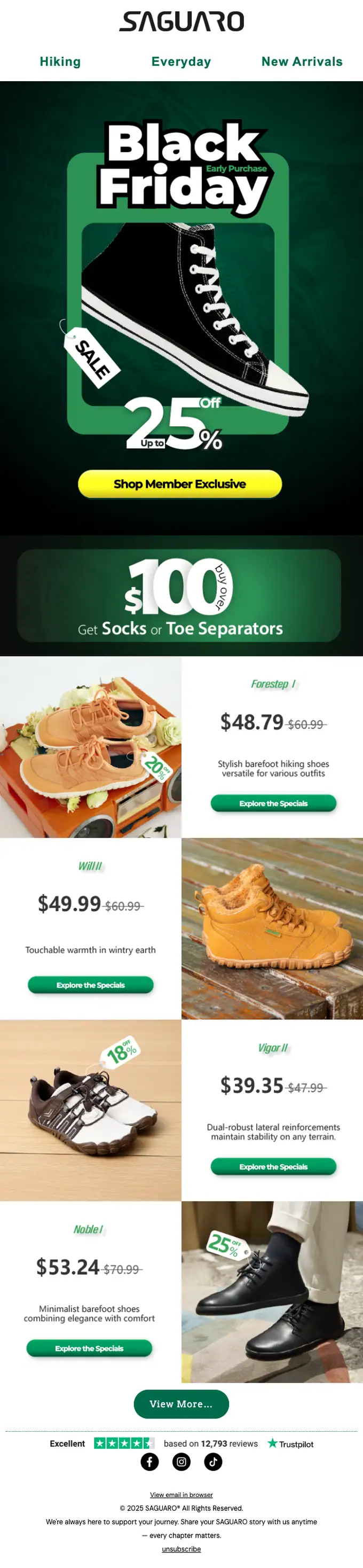 Saguaro discount offer email, full length