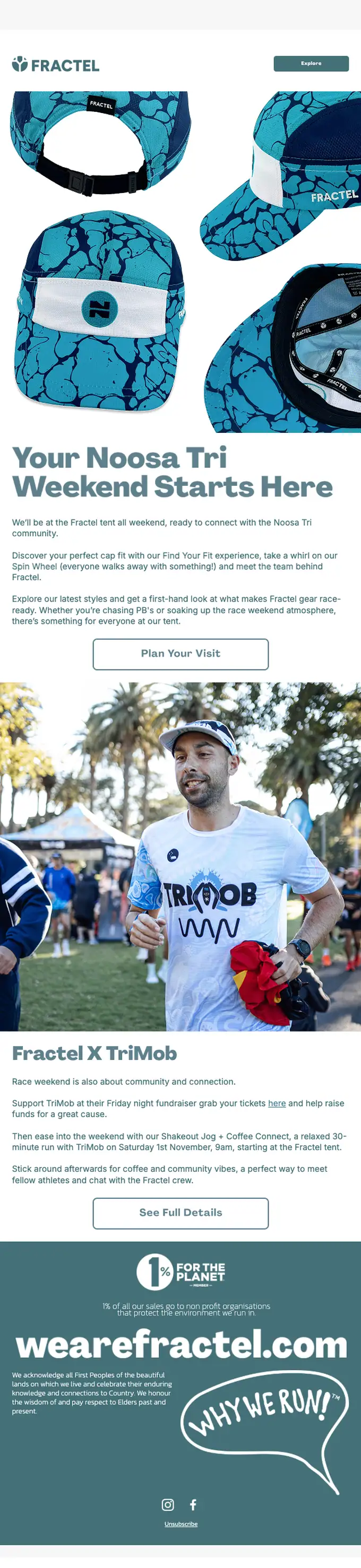 FRACTEL event invite email, full length