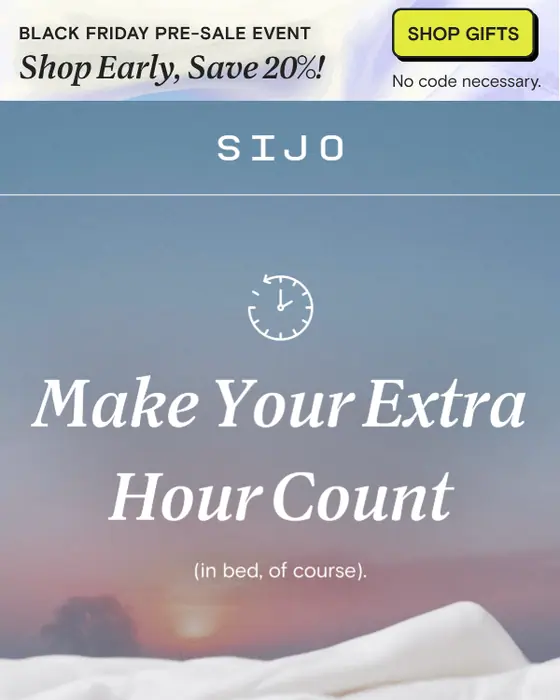 SIJO promotional email