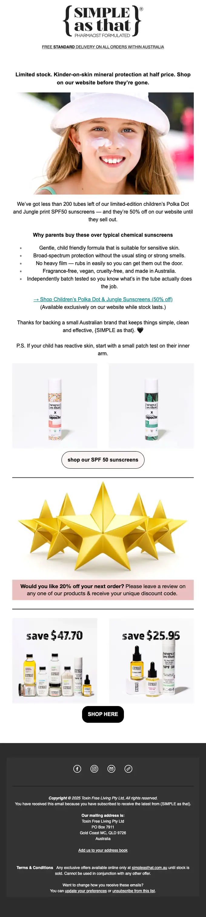 {SIMPLE as that} promotional email, full length