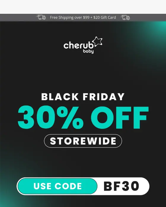 Cherub Baby promotional email