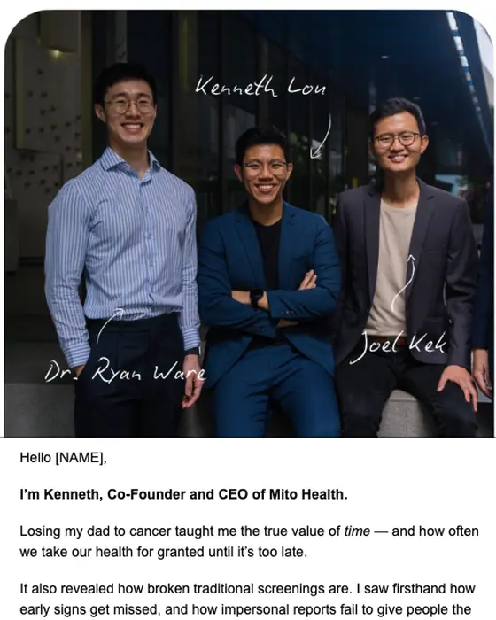 Mito Health re engagement email