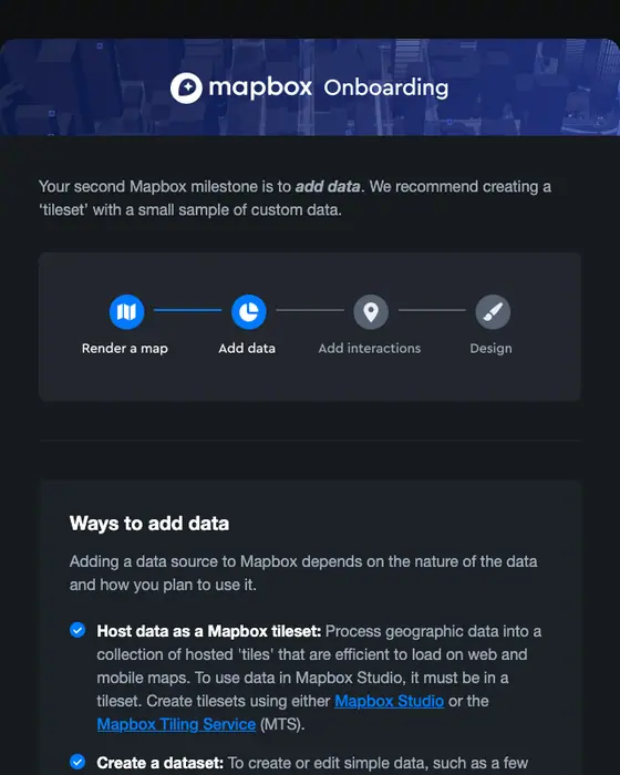 Mapbox drip email: Mapbox Onboarding: Add data