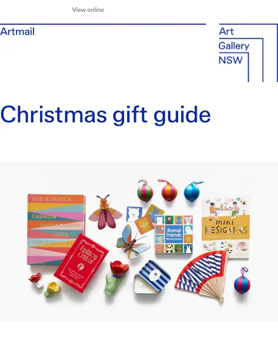 Art Gallery of NSW seasonal email