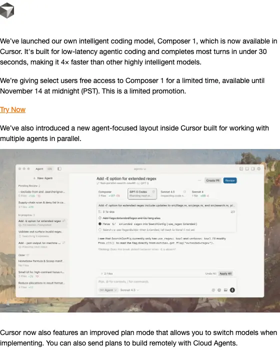 Cursor Team product launch email