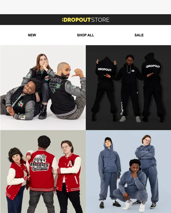 Dropout Merch product launch email