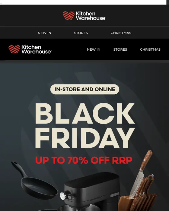 Kitchen Warehouse sale email