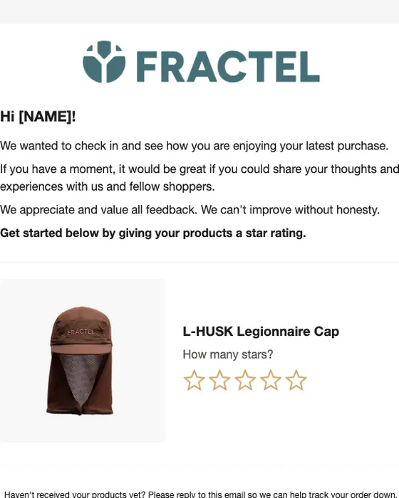 FRACTEL survey email