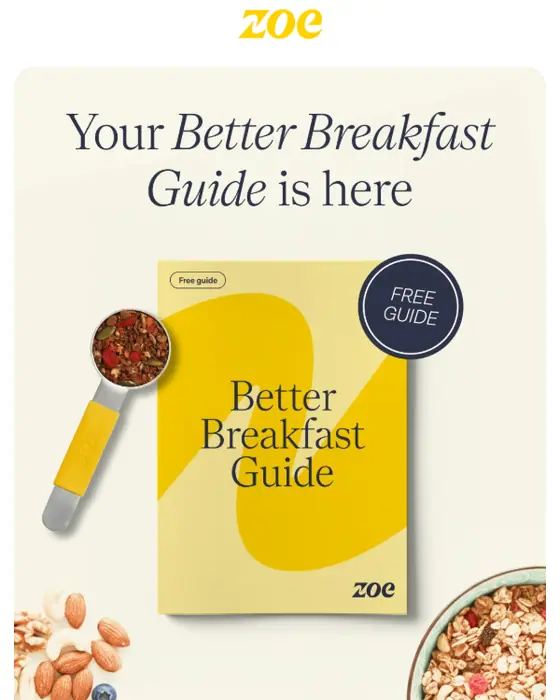 ZOE promotional email