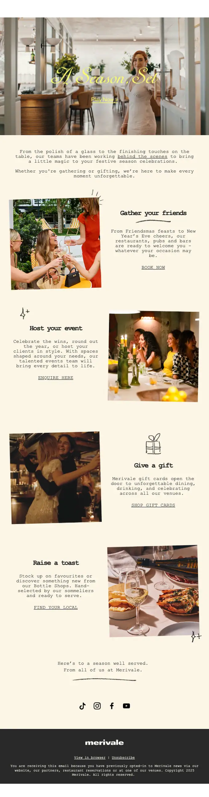Merivale seasonal email, full length