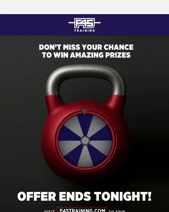F45 Training Cyber Monday email