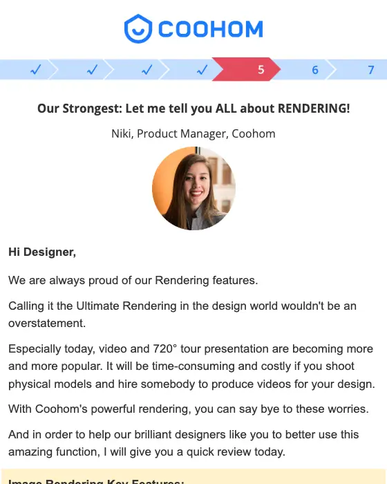 Coohom promotional email