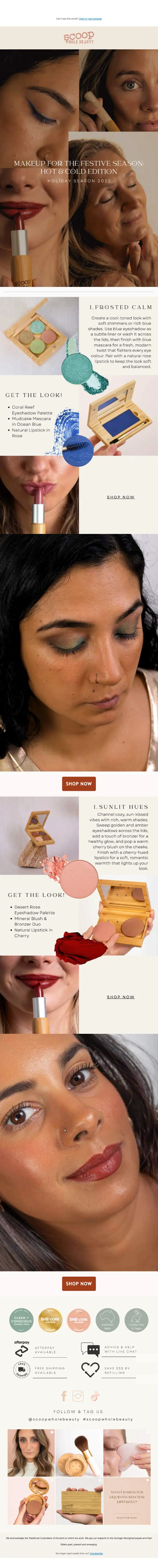 Scoop Whole Beauty seasonal email, full length