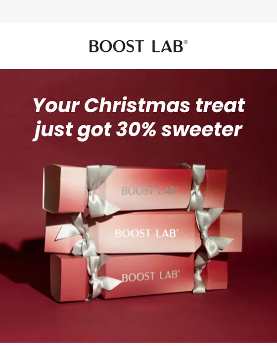 BOOST LAB seasonal email