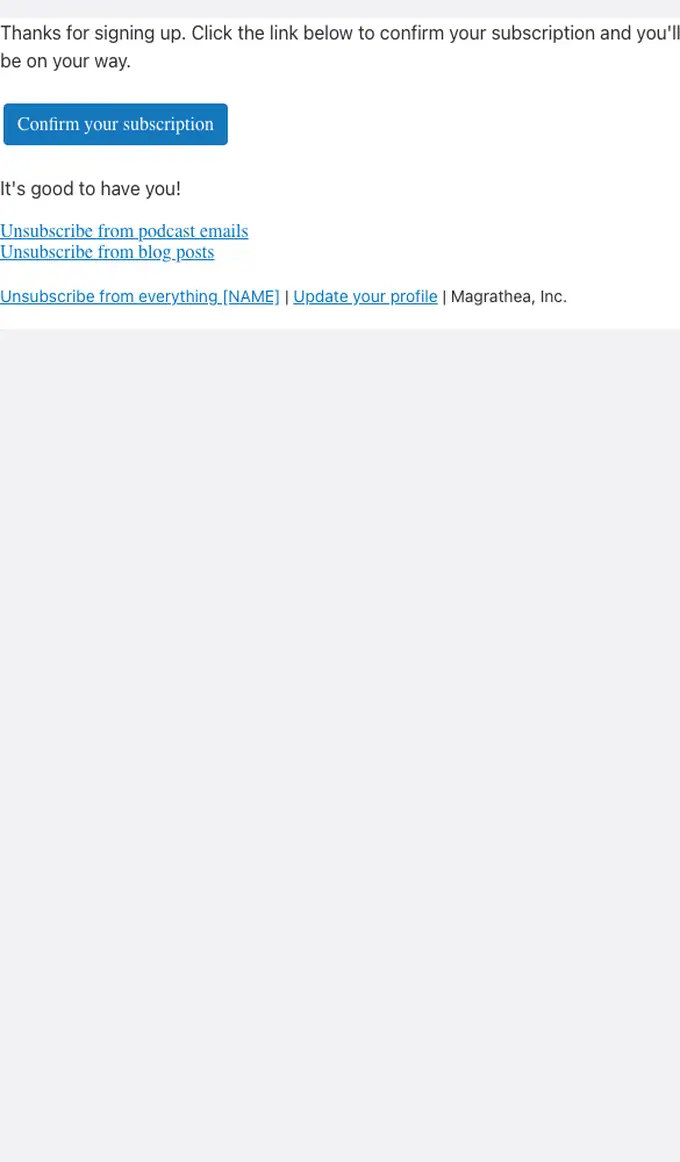 Eric Jorgenson double opt in email, full length