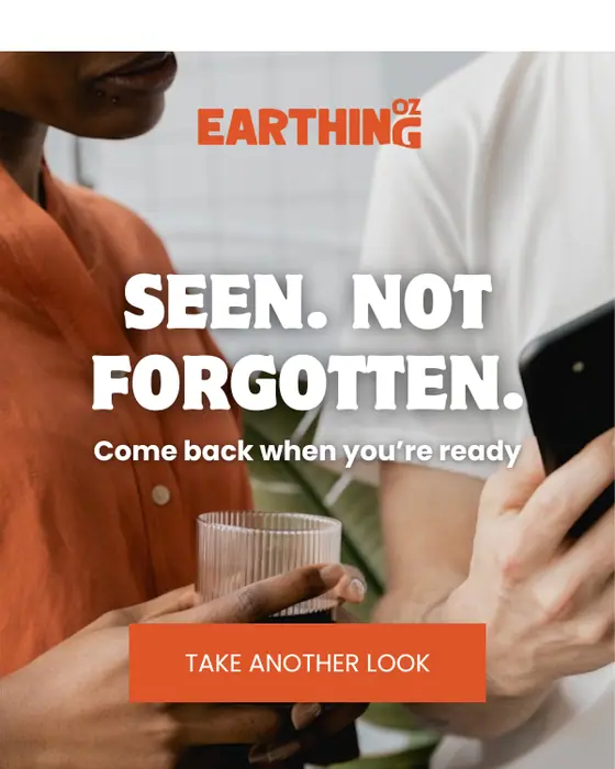 Earthing Oz abandoned cart email
