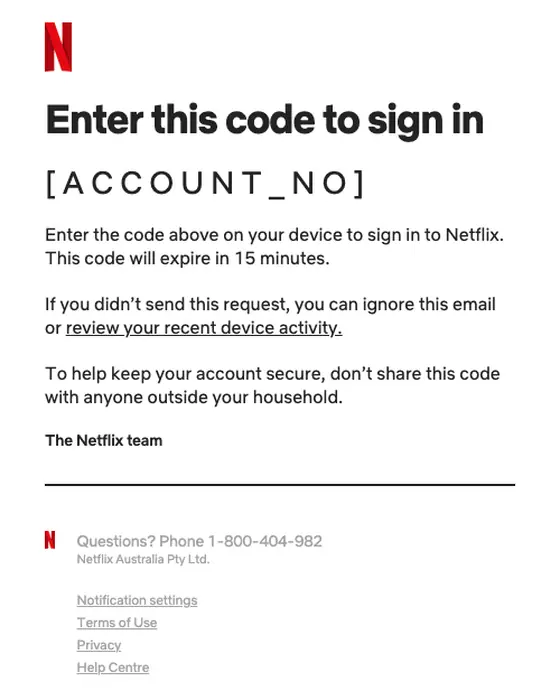 Netflix email