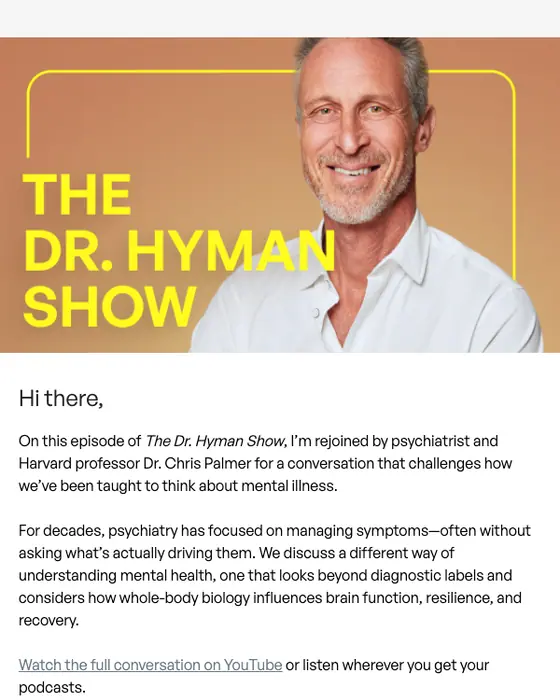Dr. Mark Hyman newsletter email