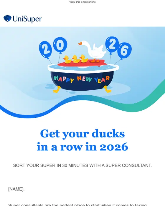 UniSuper promotional email