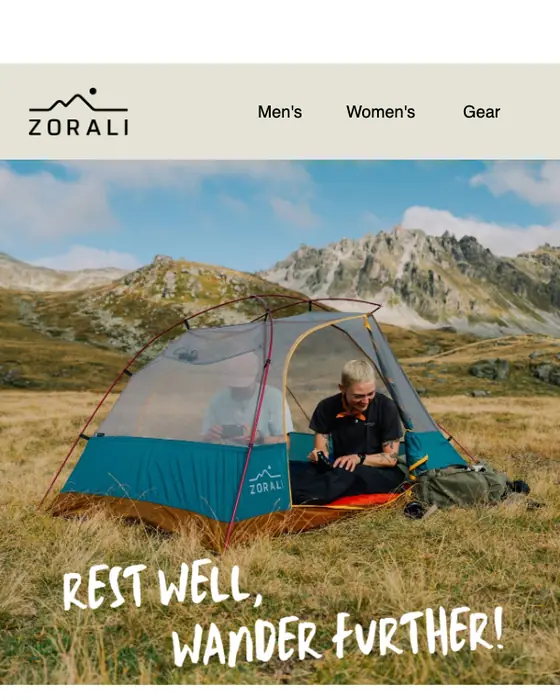 Zorali promotional email