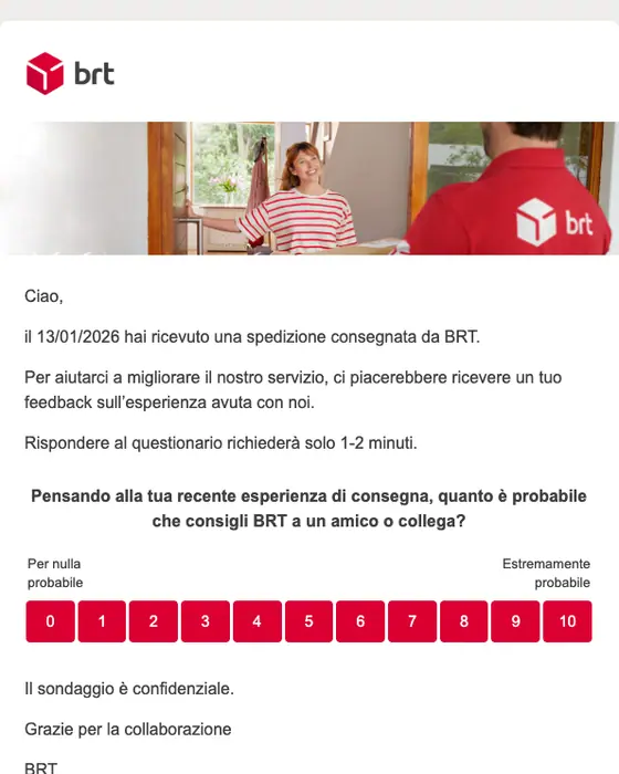 BRT survey email