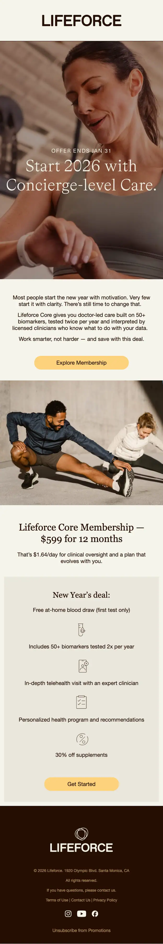 Lifeforce promotional email, full length