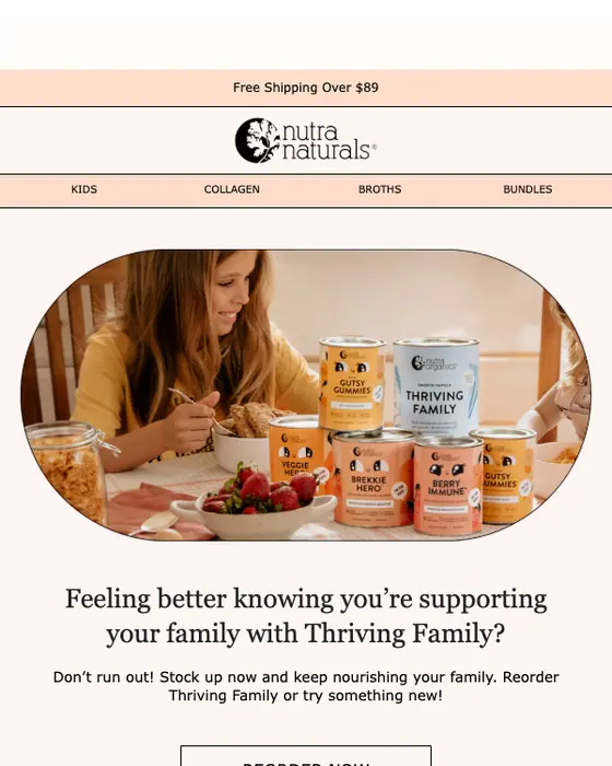 Nutra Organics re engagement email