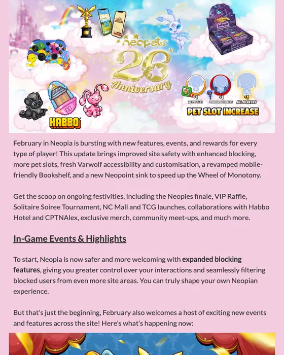 Neopets newsletter email