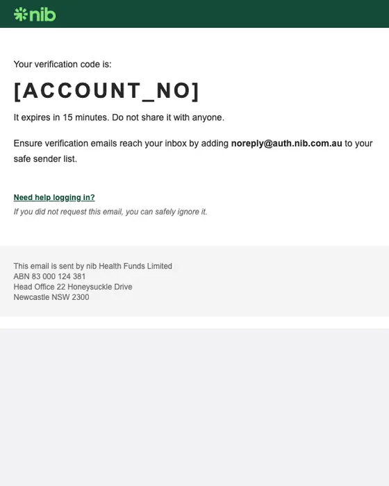 nib otp email