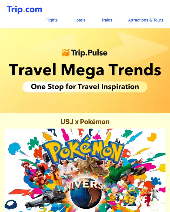 Trip.com newsletter email