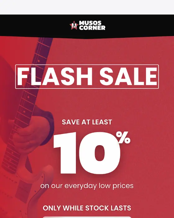Musos Corner sale email