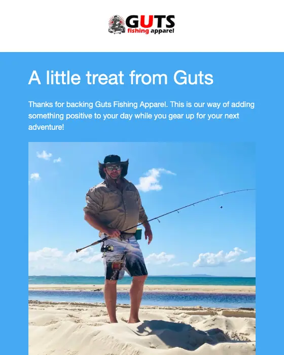 Guts Fishing Apparel discount offer email