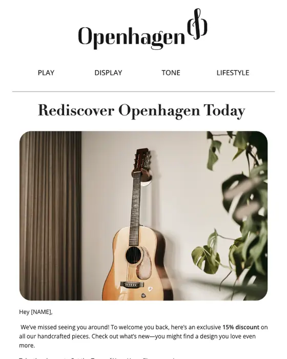 Openhagen re engagement email