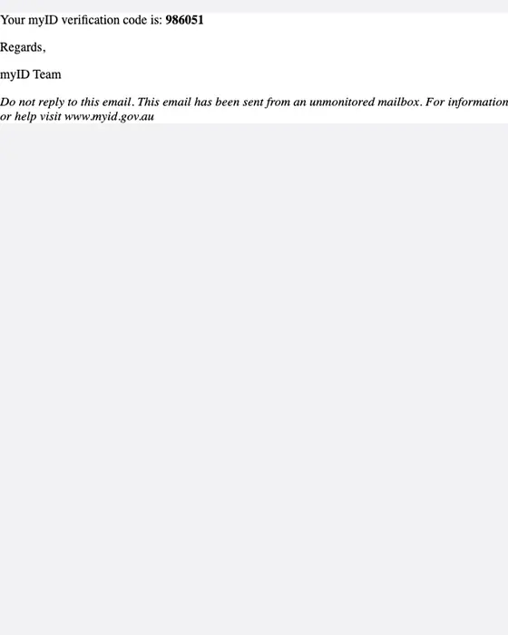 myID otp email