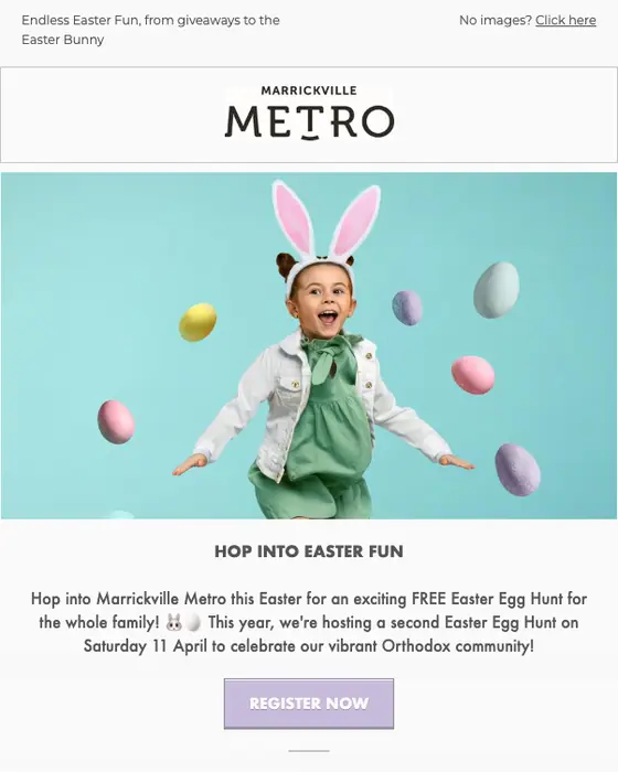 Marrickville Metro promotional email