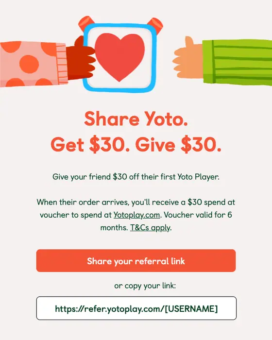 Yoto referral email