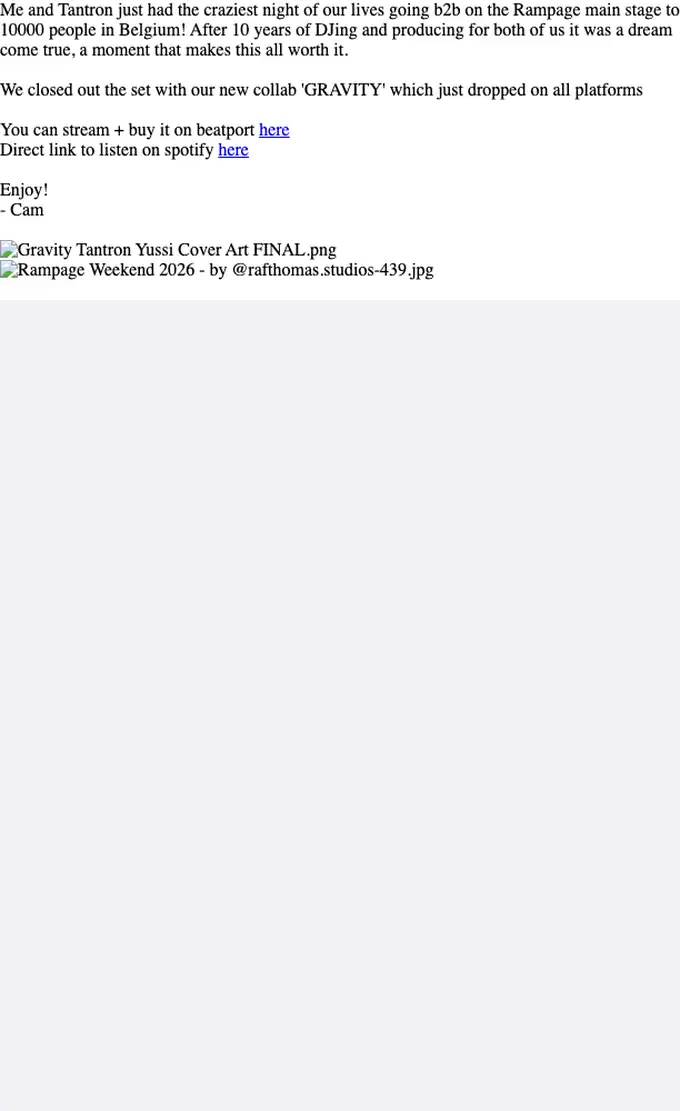 YUSSI product launch email, full length