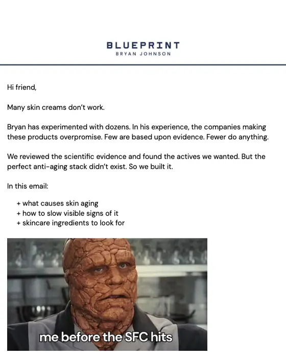 Blueprint newsletter email