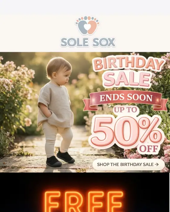 Sole Sox Australia promotional email