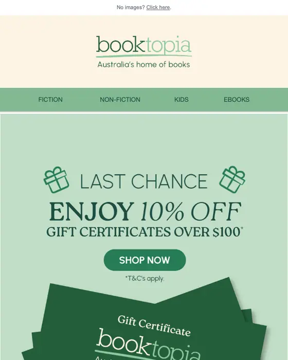 Booktopia promotional email