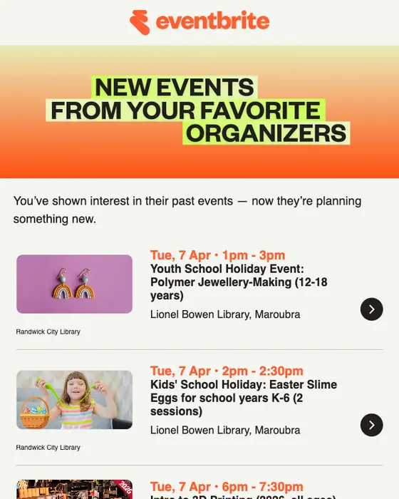 Eventbrite digest email