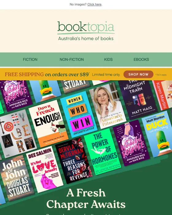 Booktopia promotional email