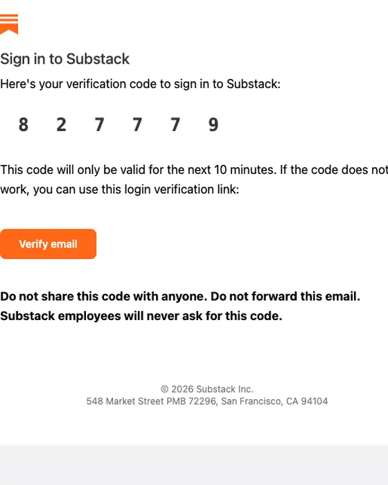 Substack email