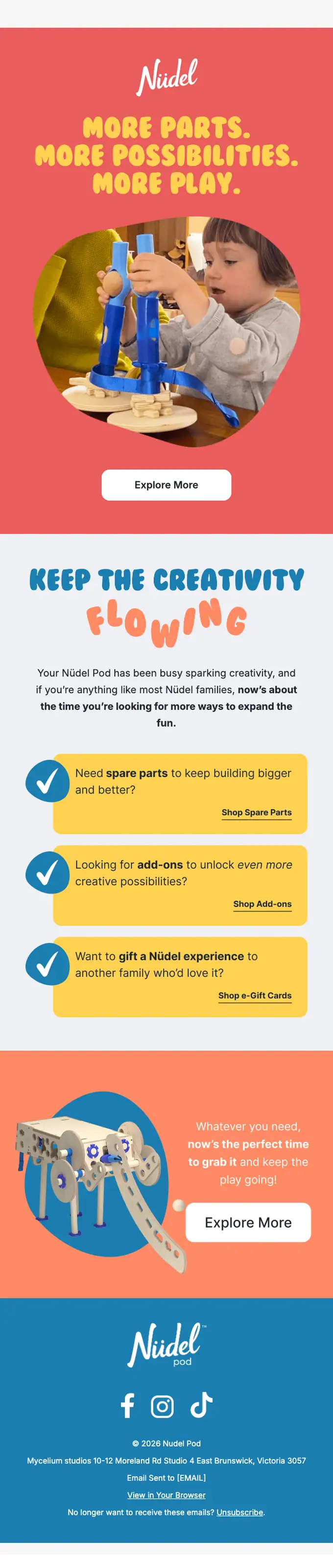 Nüdel Pod re engagement email, full length